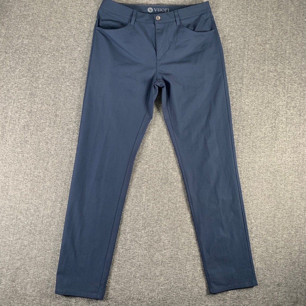 Vuori Meta Pants Men 32x31 Blue Chino Trousers Athleisure
